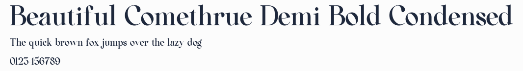 Beautiful Comethrue Demi Bold Condensed預覽圖