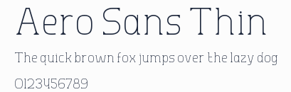 Aero Sans Thin預覽圖