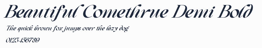 Beautiful Comethrue Demi Bold預覽圖