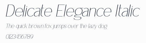 Delicate Elegance Italic預覽圖