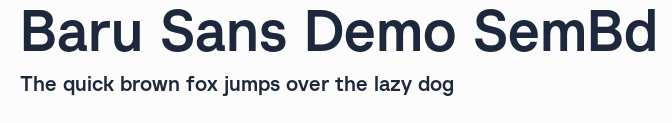 Baru Sans Demo SemBd預覽圖