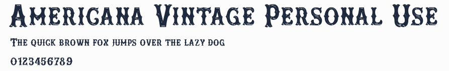 Americana Vintage Personal Use預覽圖