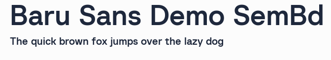 Baru Sans Demo SemBd預覽圖