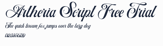 Artheria Script Free Trial預覽圖