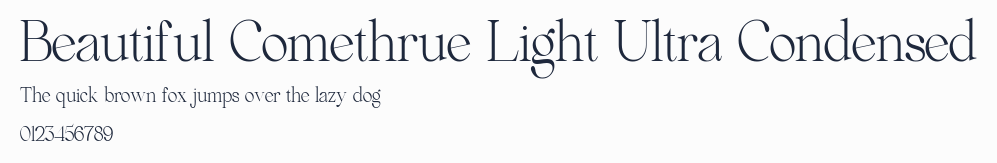 Beautiful Comethrue Light Ultra Condensed預覽圖