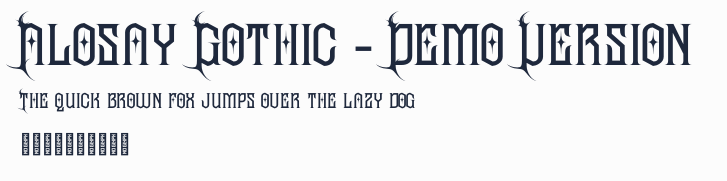 Alosay Gothic - Demo Version