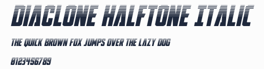 DiaClone Halftone Italic預覽圖
