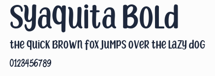 Syaquita Bold預覽圖