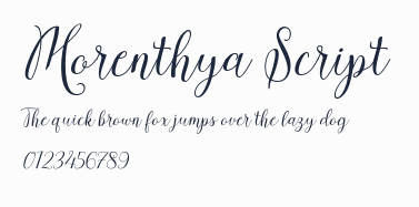 Morenthya Script預覽圖