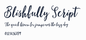 Blishfully Script預覽圖