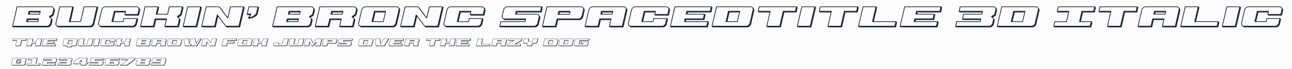 Buckin' Bronc SpacedTitle 3D Italic預覽圖