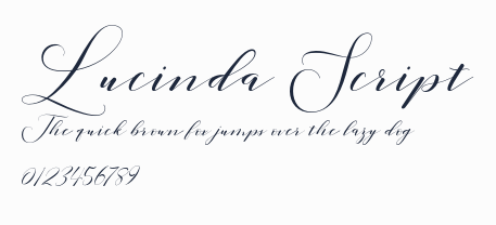 Lucinda Script預覽圖