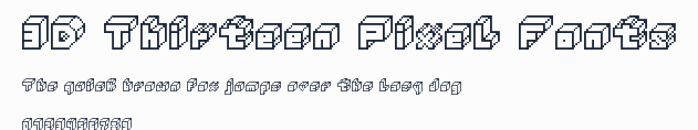 3D Thirteen Pixel Fonts預覽圖