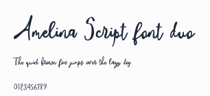 Amelina Script font duo預覽圖