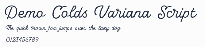 Demo Colds Variana Script預覽圖