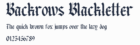 Backrows Blackletter預覽圖