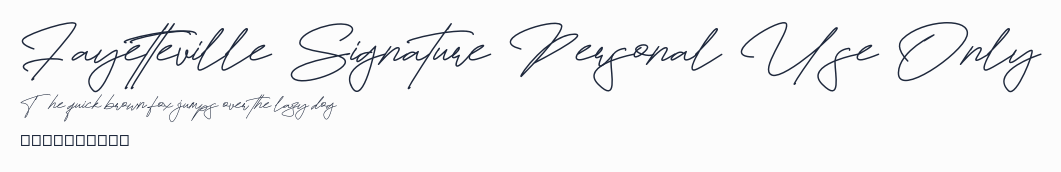 Fayetteville Signature Personal Use Only預覽圖
