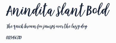 Anindita Slant Bold預覽圖
