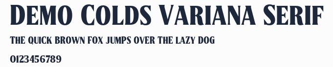 Demo Colds Variana Serif預覽圖