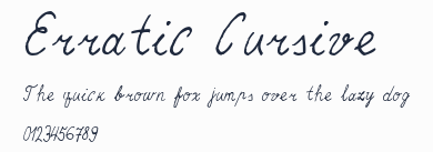 Erratic Cursive預覽圖