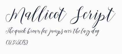 Mallicot Script預覽圖