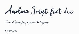 Amelina Script font duo預覽圖