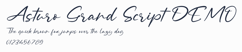 Asturo Grand Script DEMO預覽圖