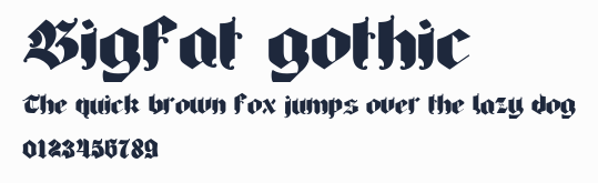 Bigfat gothic預覽圖