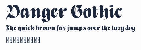 Danger Gothic預覽圖