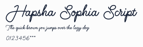 Hapsha Sophia Script預覽圖