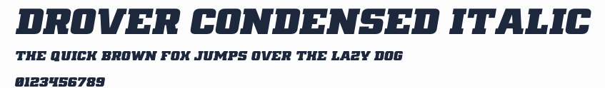 Drover Condensed Italic預覽圖