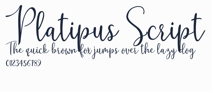 Platipus Script預覽圖