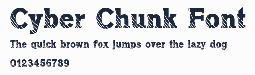 Cyber Chunk Font預覽圖