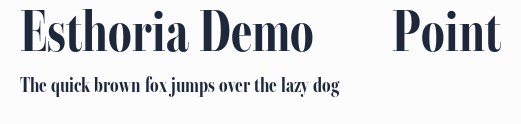 Esthoria Demo 48 Point預覽圖