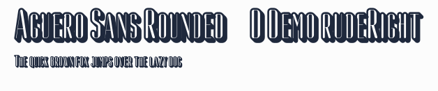 Aguero Sans Rounded 3D Demo rudeRight預覽圖