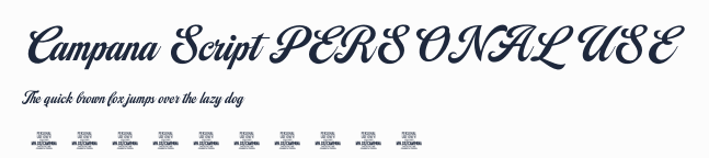 Campana Script PERSONAL USE預覽圖