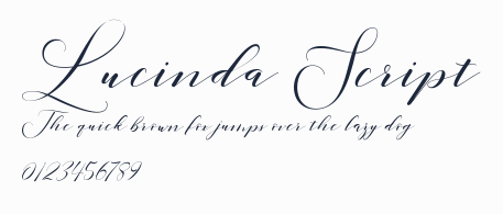 Lucinda Script預覽圖