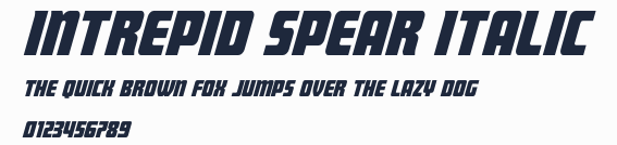 Intrepid Spear Italic預覽圖
