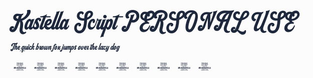 Kastella Script PERSONAL USE預覽圖