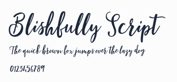 Blishfully Script預覽圖