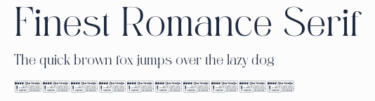 Finest Romance Serif預覽圖
