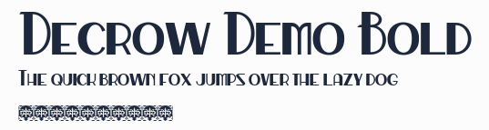 Decrow Demo Bold預覽圖