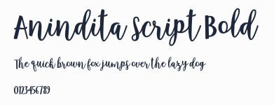 Anindita Script Bold預覽圖