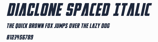 DiaClone Spaced Italic預覽圖