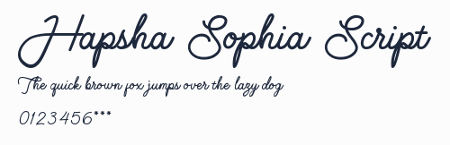 Hapsha Sophia Script預覽圖