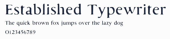Established Typewriter預覽圖