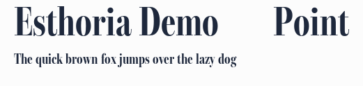 Esthoria Demo 24 Point預覽圖