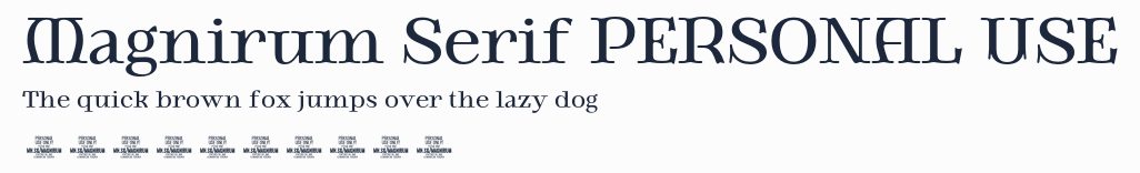 Magnirum Serif PERSONAL USE預覽圖