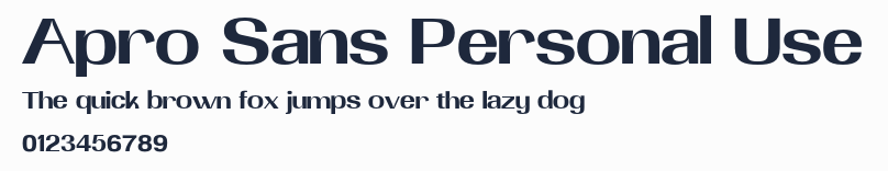 Apro Sans Personal Use預覽圖