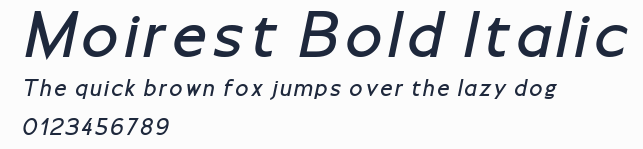 Moirest Bold Italic